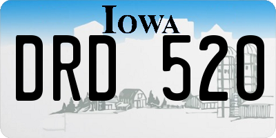 IA license plate DRD520