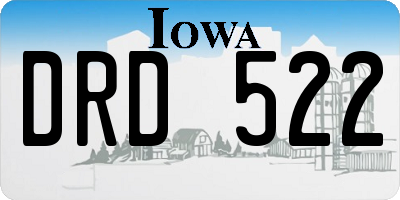 IA license plate DRD522