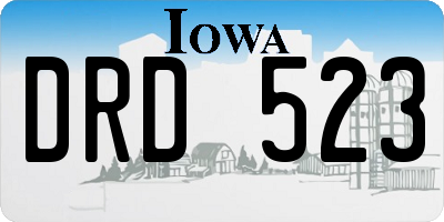 IA license plate DRD523
