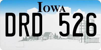 IA license plate DRD526