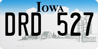 IA license plate DRD527