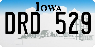 IA license plate DRD529