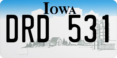 IA license plate DRD531