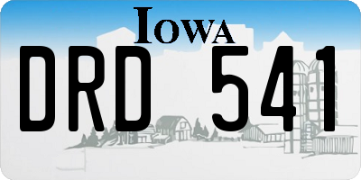 IA license plate DRD541
