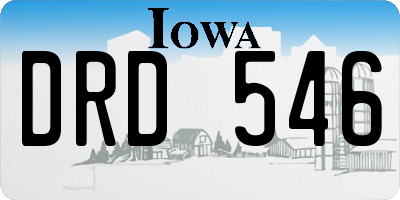 IA license plate DRD546