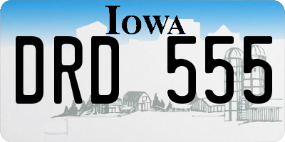 IA license plate DRD555