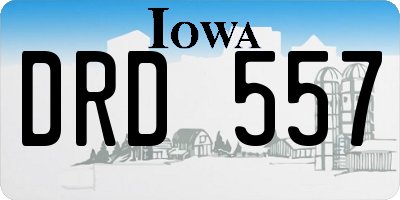 IA license plate DRD557