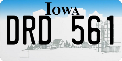 IA license plate DRD561