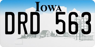 IA license plate DRD563