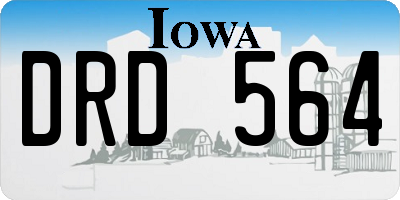 IA license plate DRD564