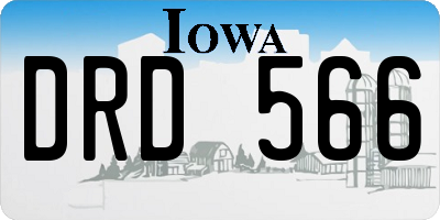 IA license plate DRD566