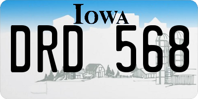 IA license plate DRD568