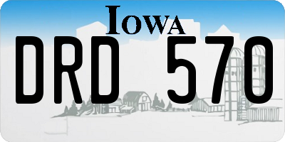 IA license plate DRD570