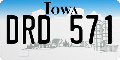 IA license plate DRD571