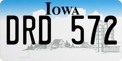 IA license plate DRD572