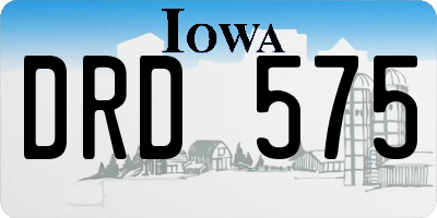 IA license plate DRD575