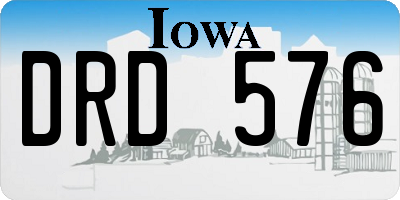 IA license plate DRD576