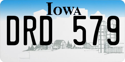 IA license plate DRD579