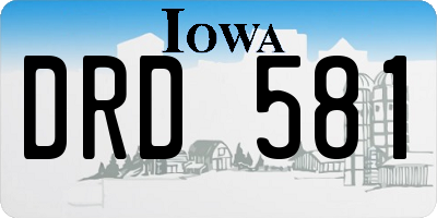 IA license plate DRD581