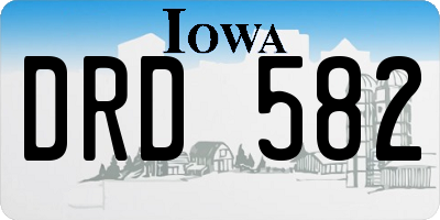 IA license plate DRD582