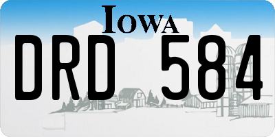 IA license plate DRD584
