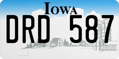 IA license plate DRD587