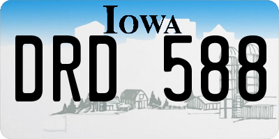 IA license plate DRD588