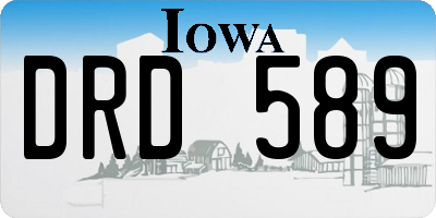 IA license plate DRD589