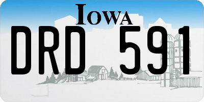 IA license plate DRD591