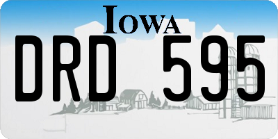 IA license plate DRD595