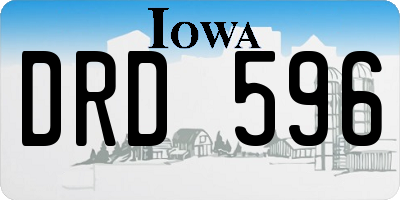 IA license plate DRD596