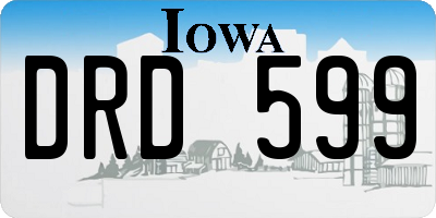 IA license plate DRD599