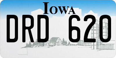 IA license plate DRD620