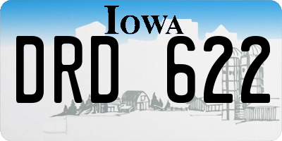 IA license plate DRD622
