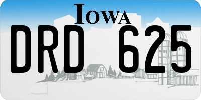IA license plate DRD625