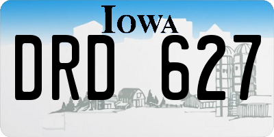 IA license plate DRD627