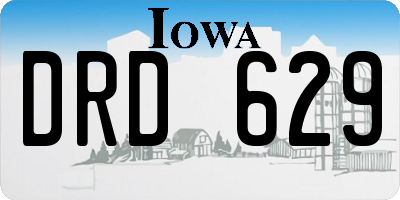 IA license plate DRD629
