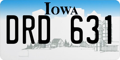 IA license plate DRD631