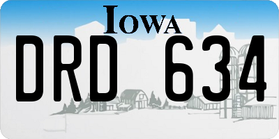 IA license plate DRD634