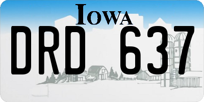 IA license plate DRD637