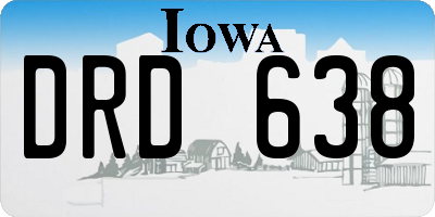 IA license plate DRD638
