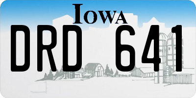 IA license plate DRD641
