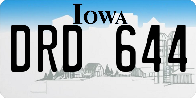 IA license plate DRD644