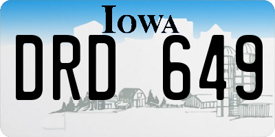 IA license plate DRD649