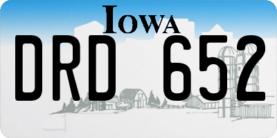 IA license plate DRD652