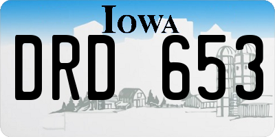 IA license plate DRD653