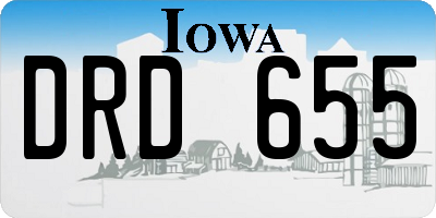 IA license plate DRD655