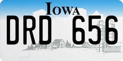 IA license plate DRD656