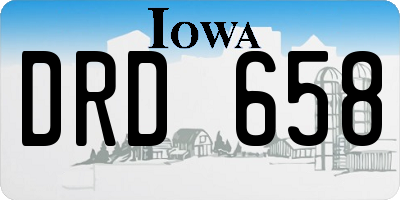 IA license plate DRD658