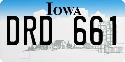 IA license plate DRD661